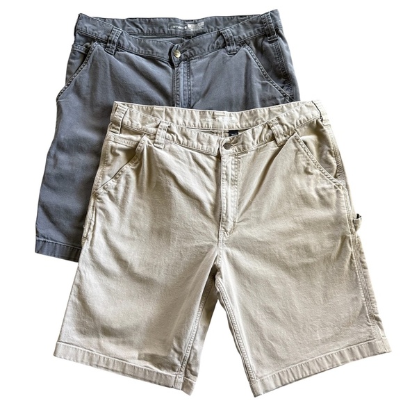Carhartt Rugged Flex Relaxed Fit Canvas Utility Work Shorts Bundle of 2 Size 38 - Picture 1 of 15
